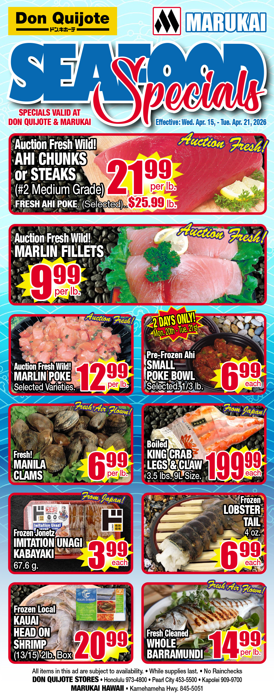 Seafood Flyer Wed, Apr 15, 2026 - Tue, Apr 21, 2026