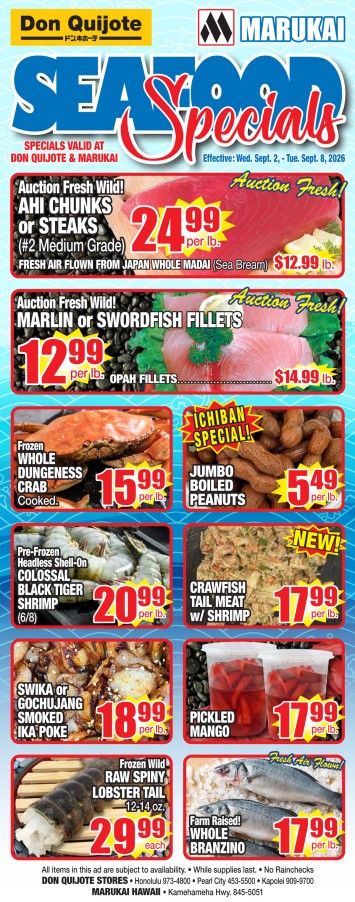 Seafood Flyer Wed, Sep 2, 2026 - Tue, Sep 8, 2026